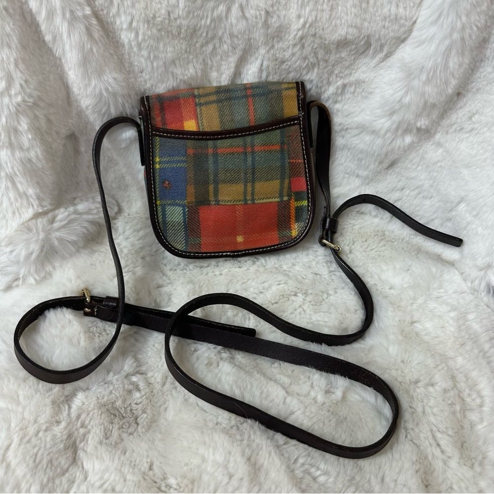 Dooney & Bourke Womens Mini Colorful Patchwork Pattern Plaid Crossbody Bag - Picture 3 of 9